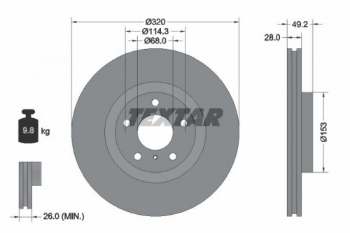 Bremsscheibe TEXTAR