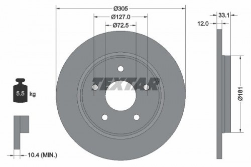 Bremsscheibe TEXTAR