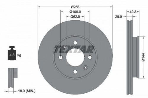 Bremsscheibe TEXTAR