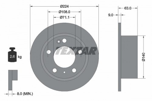 Bremsscheibe TEXTAR