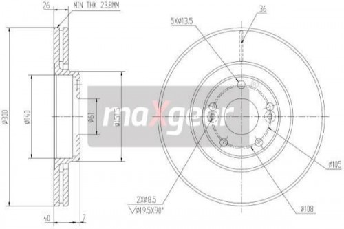 Bremsscheibe MAXGEAR