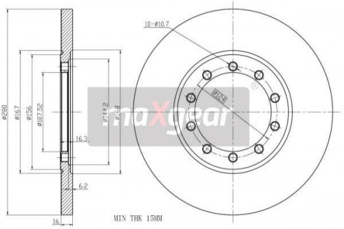 Bremsscheibe MAXGEAR