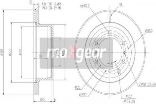 Bremsscheibe MAXGEAR