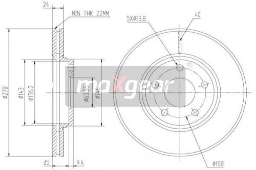 Bremsscheibe MAXGEAR