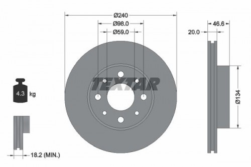 Bremsscheibe TEXTAR