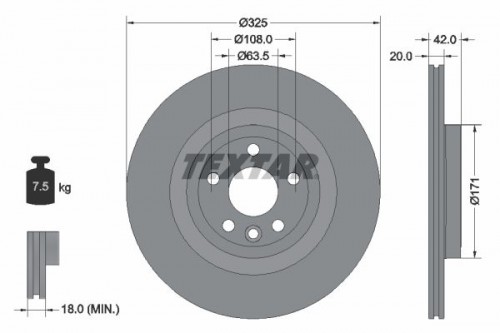 Bremsscheibe TEXTAR