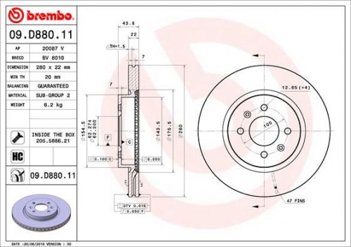 Bremsscheibe BREMBO