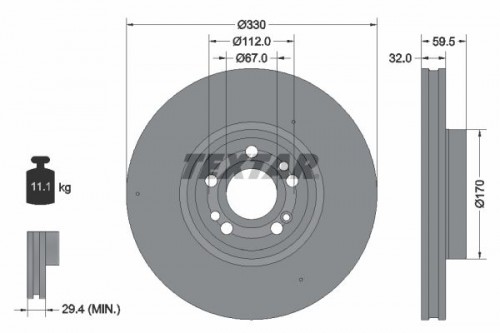 Bremsscheibe TEXTAR