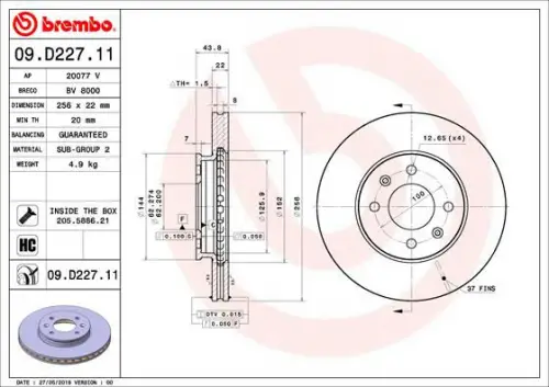 Remschijf BREMBO