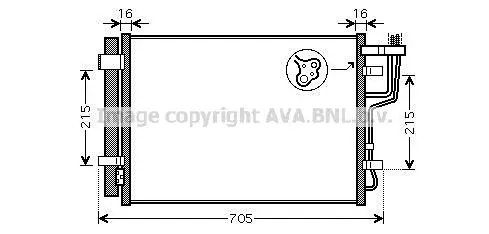 Condensor, airconditioning AVA QUALITY COOLING