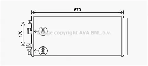 Condensor, airconditioning AVA QUALITY COOLING