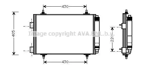 Condensor, airconditioning AVA QUALITY COOLING