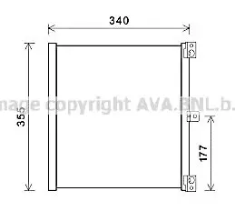 Condensor, airconditioning AVA QUALITY COOLING