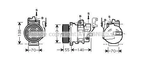 Compressor, airconditioning AVA QUALITY COOLING