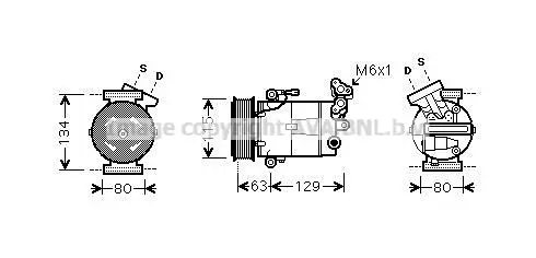 Compressor, airconditioning AVA QUALITY COOLING