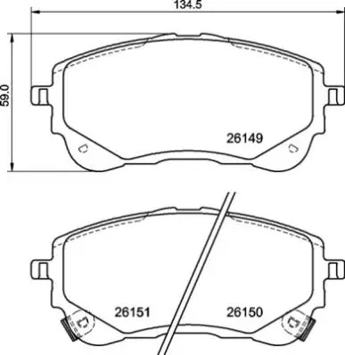 Remblokkenset, schijfrem BREMBO