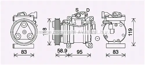 Compressor, airconditioning AVA QUALITY COOLING