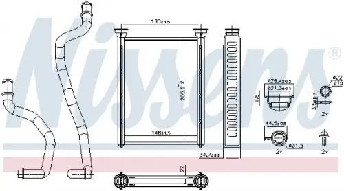 Kachelradiateur, interieurverwarming NISSENS