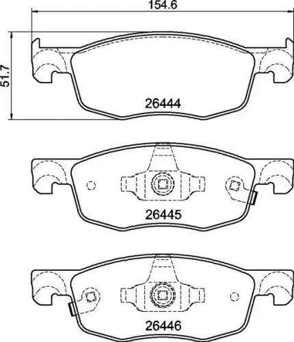 Remblokkenset, schijfrem BREMBO