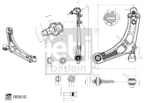 Draagarm, wielophanging FEBI BILSTEIN