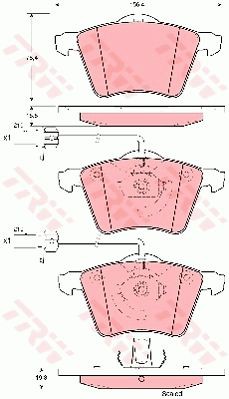 Bremsbelag eingestellt TRW