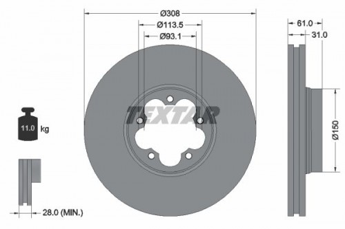 Bremsscheibe TEXTAR