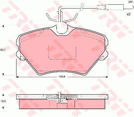 Bremsbelag eingestellt TRW