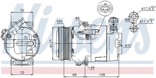 Kompressor, Klimaanlage NISSENS