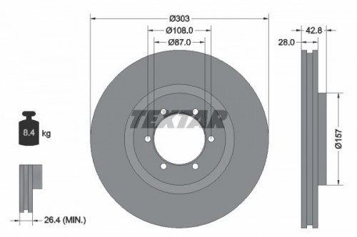 Bremsscheibe TEXTAR