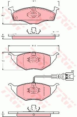 Bremsbelag eingestellt TRW