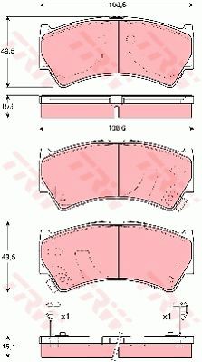 Bremsbelag eingestellt TRW