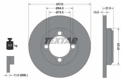 Bremsscheibe TEXTAR