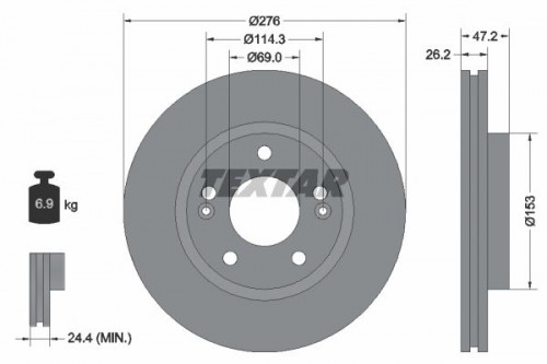 Bremsscheibe TEXTAR