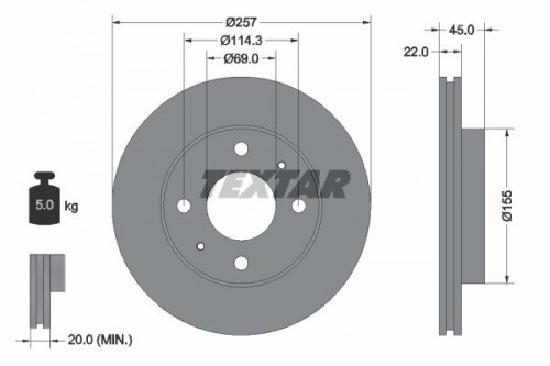 Bremsscheibe TEXTAR