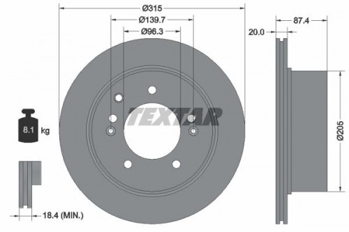 Bremsscheibe TEXTAR