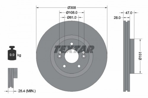 Bremsscheibe TEXTAR