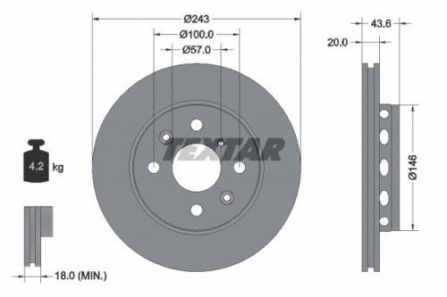 Bremsscheibe TEXTAR