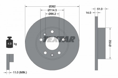 Bremsscheibe TEXTAR