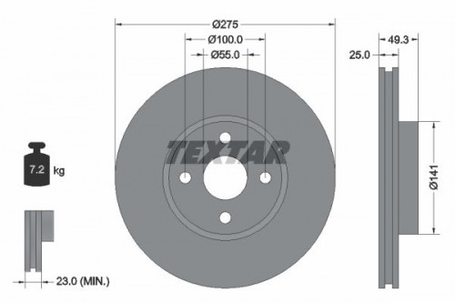 Bremsscheibe TEXTAR