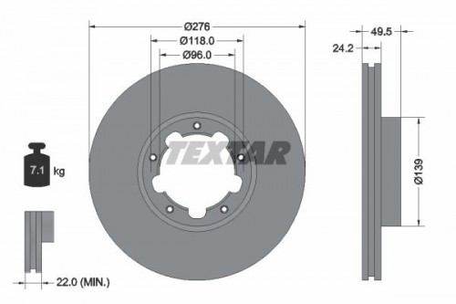 Bremsscheibe TEXTAR