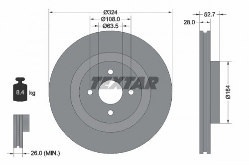 Bremsscheibe TEXTAR