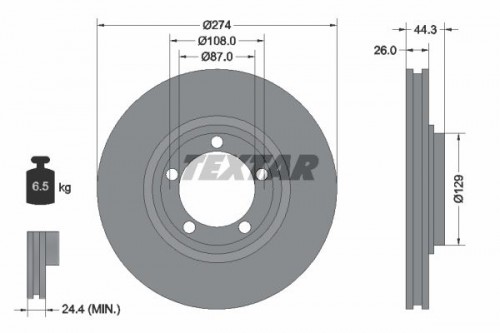 Bremsscheibe TEXTAR