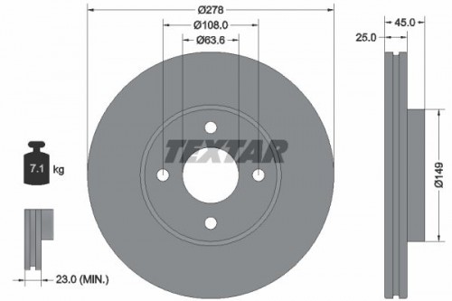 Bremsscheibe TEXTAR