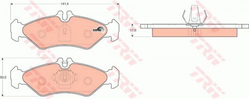 Bremsbelag eingestellt TRW