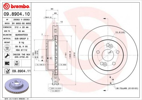 Bremsscheibe BREMBO