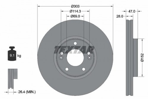 Bremsscheibe TEXTAR