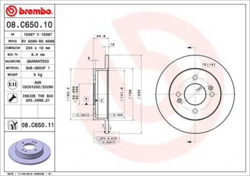 Bremsscheibe BREMBO