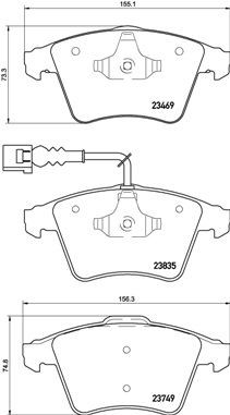 Bremsbelag eingestellt BREMBO