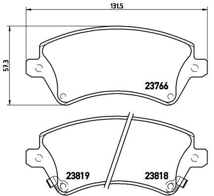 Bremsbelag eingestellt BREMBO