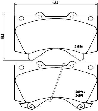 Bremsbelag eingestellt BREMBO